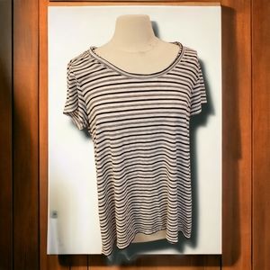 Calvin Klein Performance Grey Black Striped T Shirt Short Sleeve Womens Size 1x